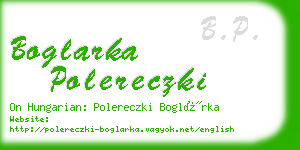 boglarka polereczki business card